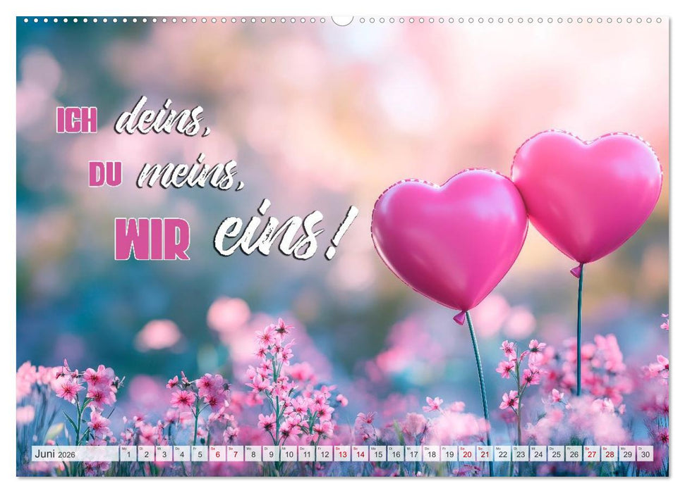 HERZENSSACHE Liebe und Dankbarkeit schenken (CALVENDO Premium Wandkalender 2026)