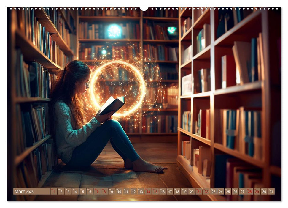 Lesen ist eine Reise durch Zeit und Raum (CALVENDO Wandkalender 2026)