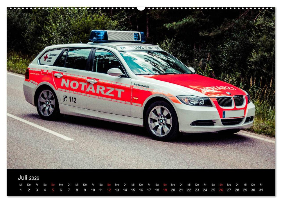 Einsatzfahrzeuge - Bayern (CALVENDO Premium Wandkalender 2026)