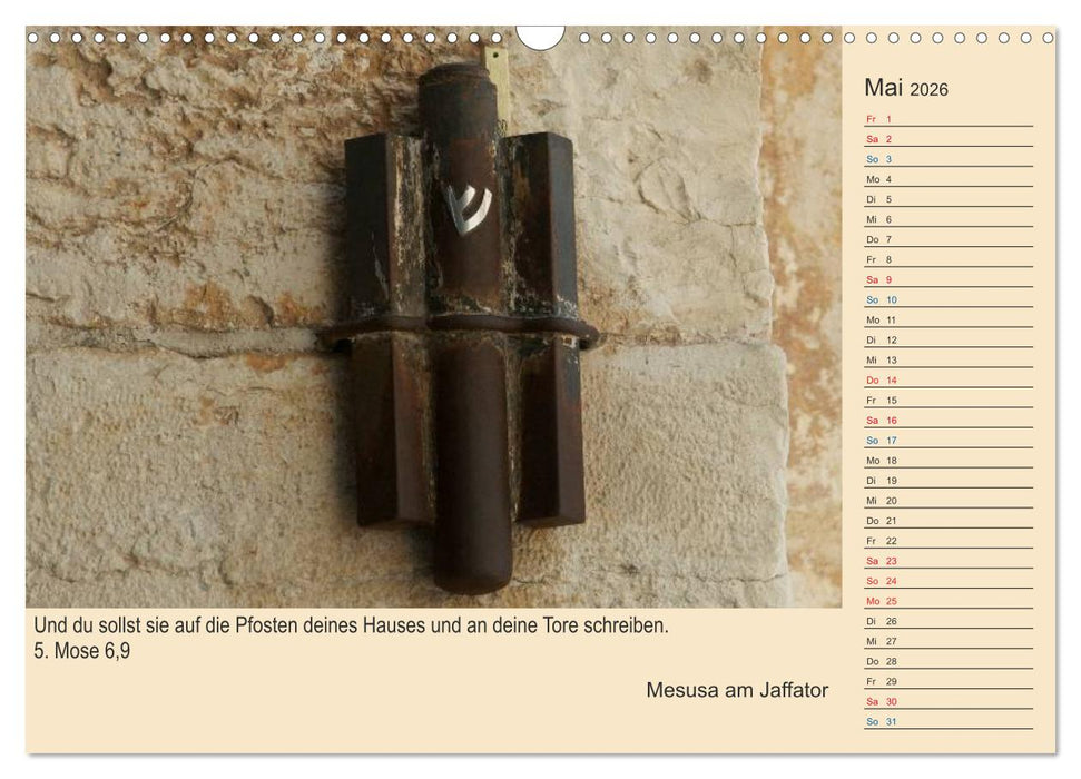 Jerusalem mit Bibelversen / Geburtstagsplaner (CALVENDO Wandkalender 2026)
