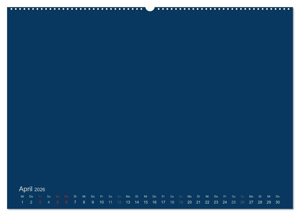 Bastelkalender - Dunkelblau (CALVENDO Wandkalender 2026)