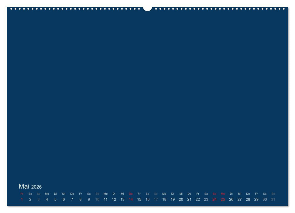 Bastelkalender - Dunkelblau (CALVENDO Wandkalender 2026)