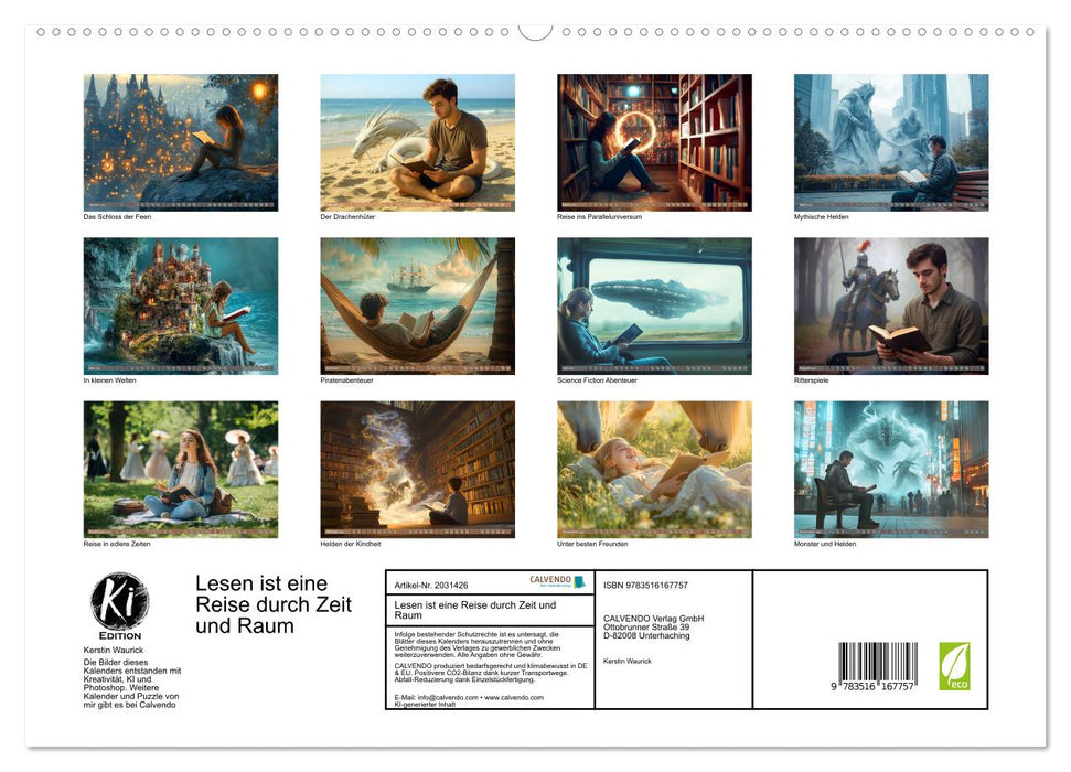 Lesen ist eine Reise durch Zeit und Raum (CALVENDO Premium Wandkalender 2026)