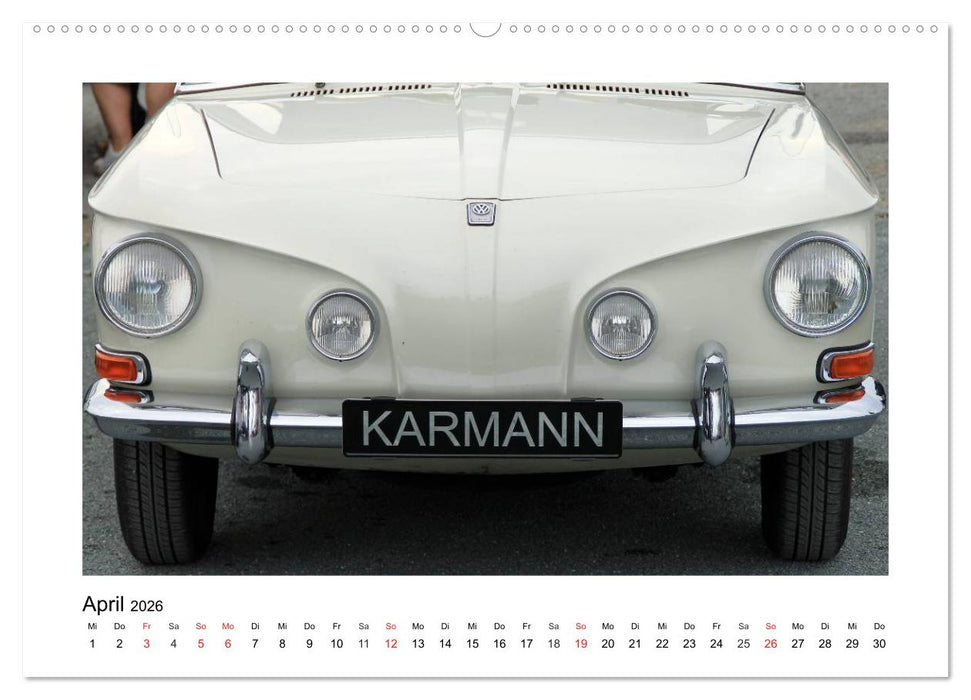 Eine Legende lebt, der Karmann-Ghia (CALVENDO Wandkalender 2026)