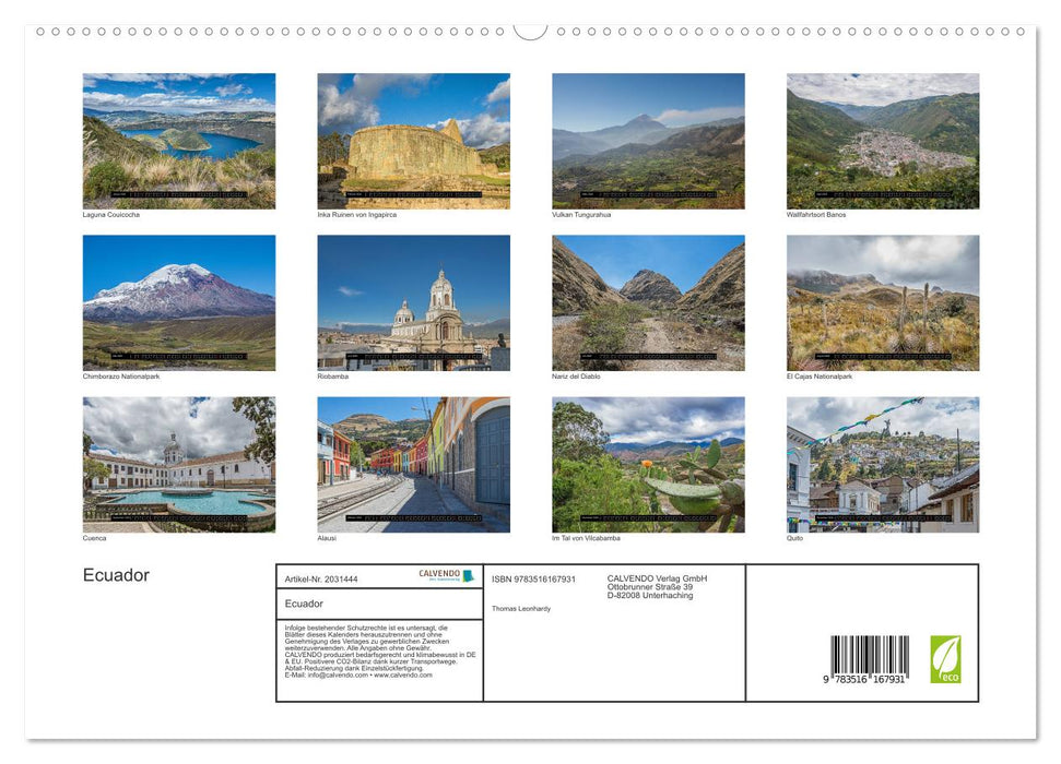 Ecuador (CALVENDO Premium Wandkalender 2026)