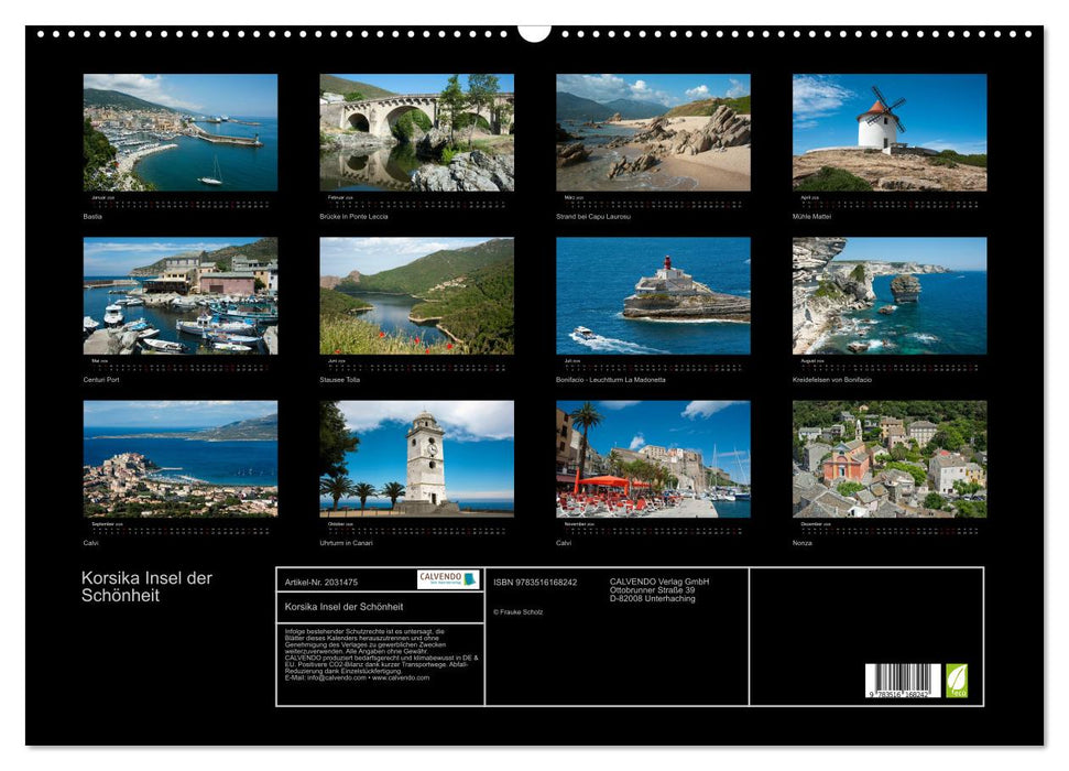Korsika Insel der Schönheit (CALVENDO Wandkalender 2026)