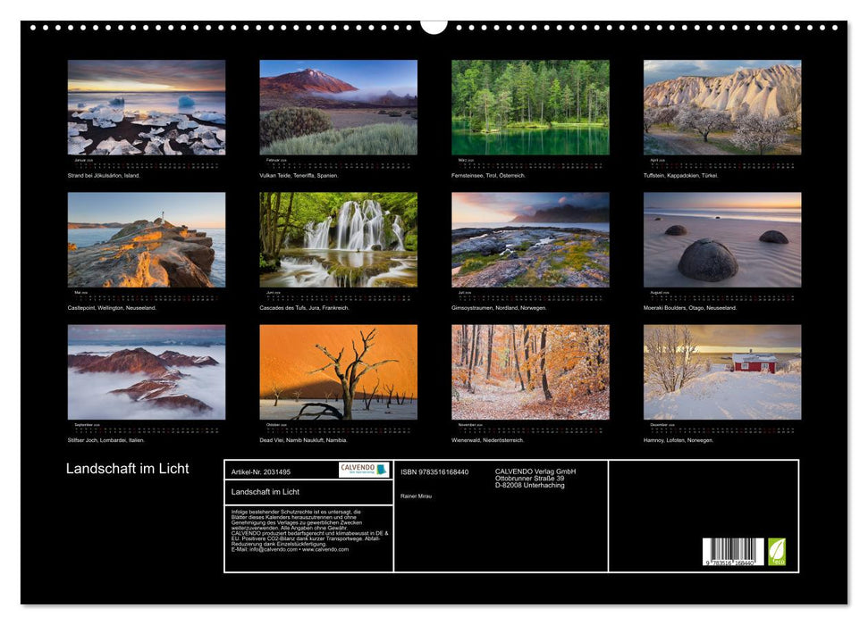 Landschaft im Licht (CALVENDO Wandkalender 2026)