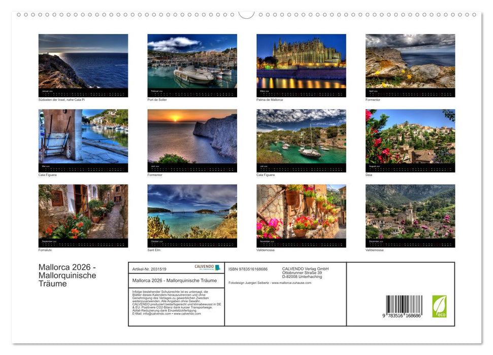 Mallorca 2026 - Mallorquinische Träume (CALVENDO Premium Wandkalender 2026)