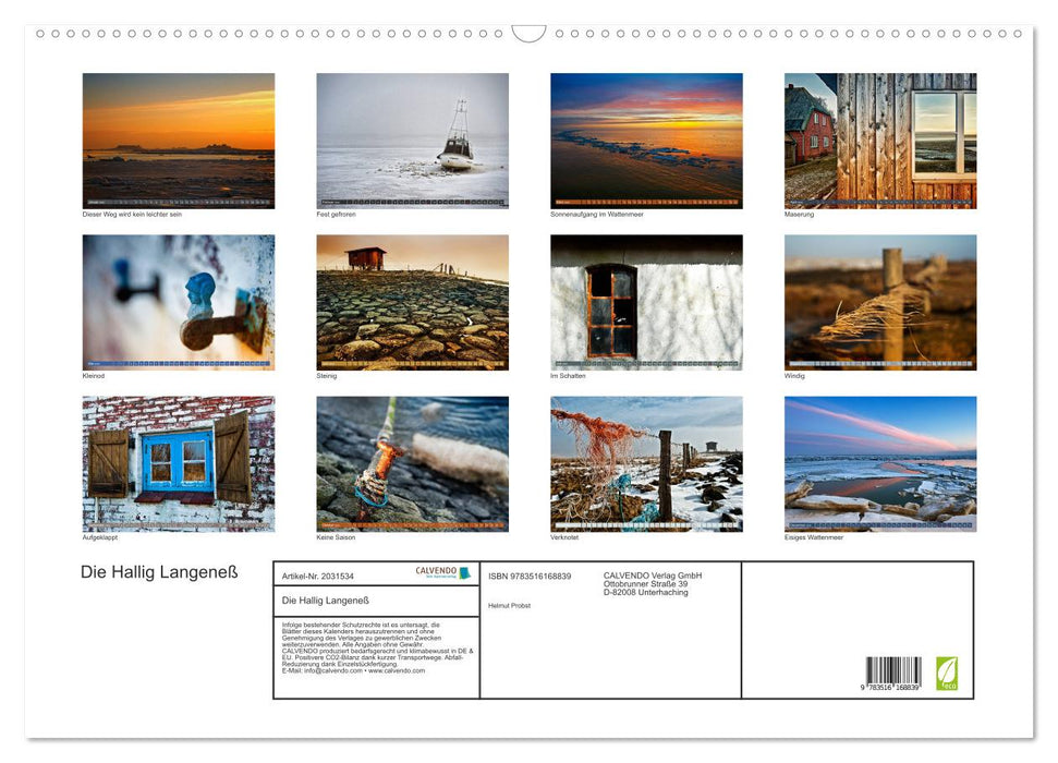 Die Hallig Langeneß (CALVENDO Wandkalender 2026)
