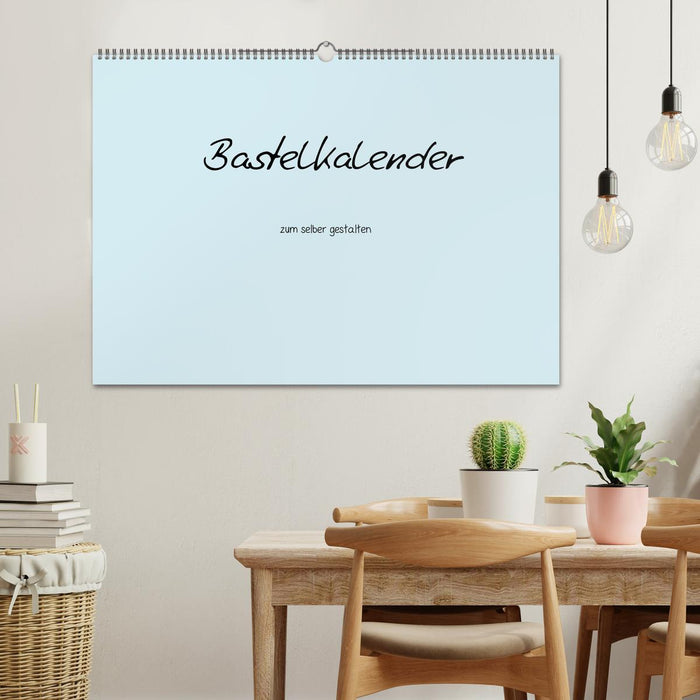 Bastelkalender - hell Blau (CALVENDO Wandkalender 2026)