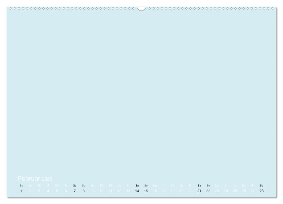 Bastelkalender - hell Blau (CALVENDO Wandkalender 2026)