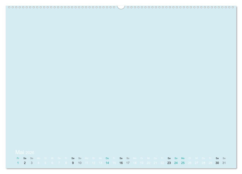 Bastelkalender - hell Blau (CALVENDO Wandkalender 2026)