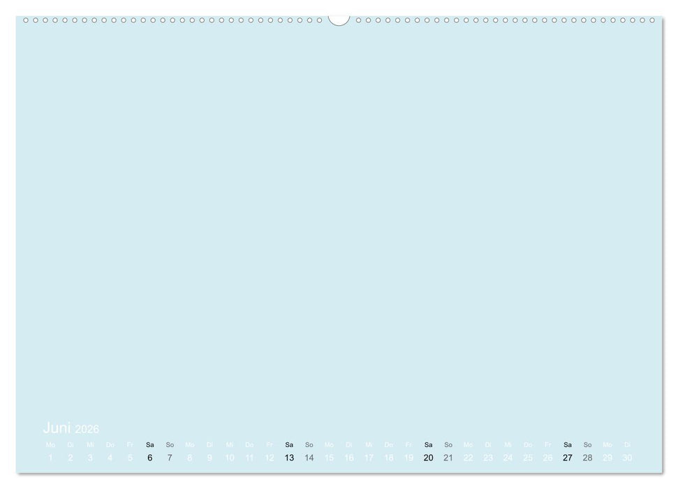 Bastelkalender - hell Blau (CALVENDO Wandkalender 2026)