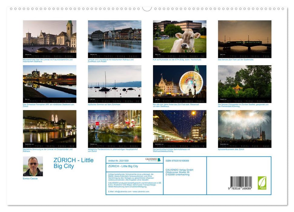 ZÜRICH - Little Big City (CALVENDO Premium Wandkalender 2026)