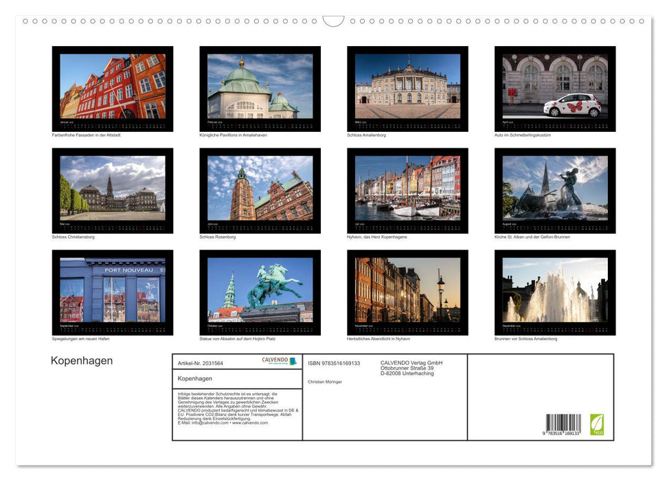 Kopenhagen (CALVENDO Wandkalender 2026)