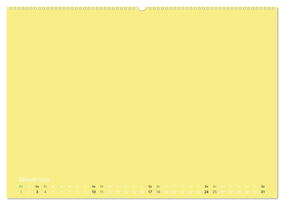 Bastelkalender - Gelb (CALVENDO Wandkalender 2026)