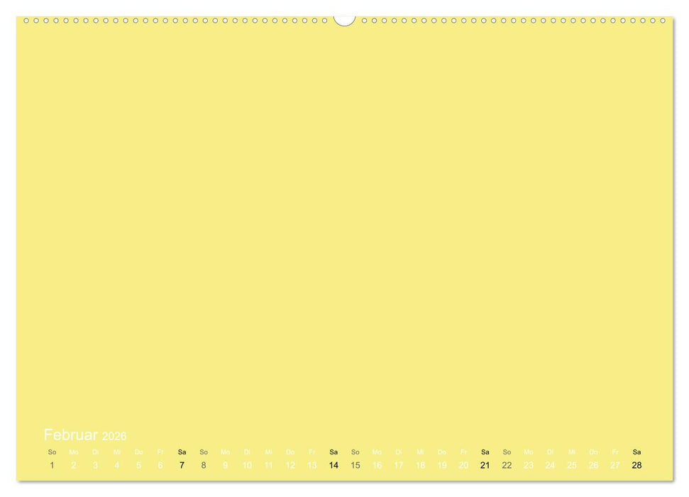 Bastelkalender - Gelb (CALVENDO Wandkalender 2026)
