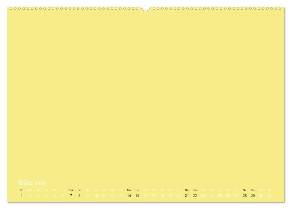 Bastelkalender - Gelb (CALVENDO Wandkalender 2026)
