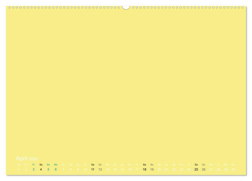 Bastelkalender - Gelb (CALVENDO Wandkalender 2026)