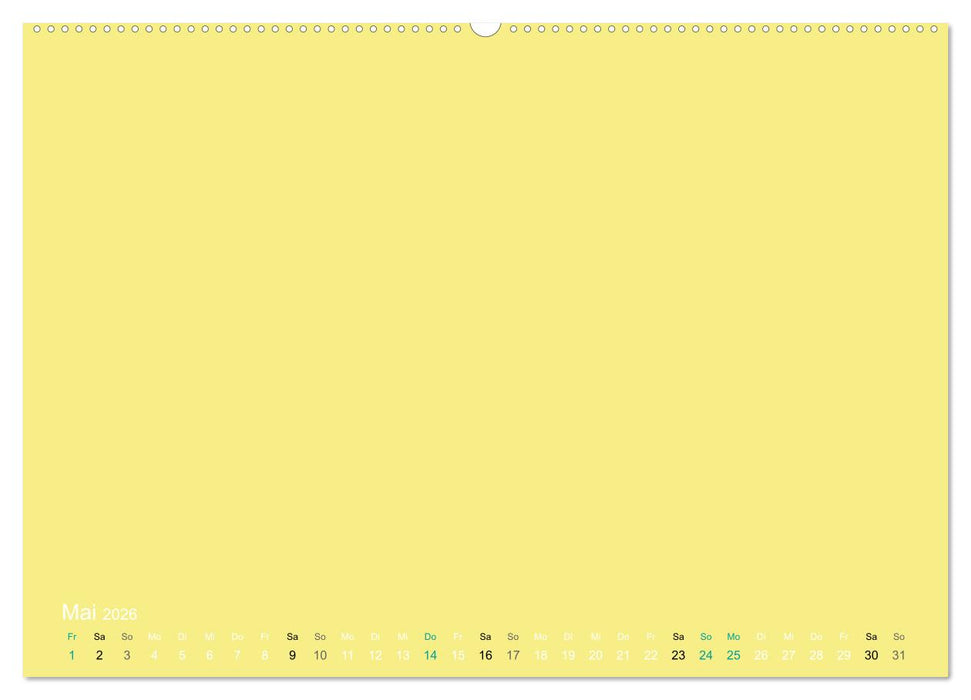 Bastelkalender - Gelb (CALVENDO Wandkalender 2026)