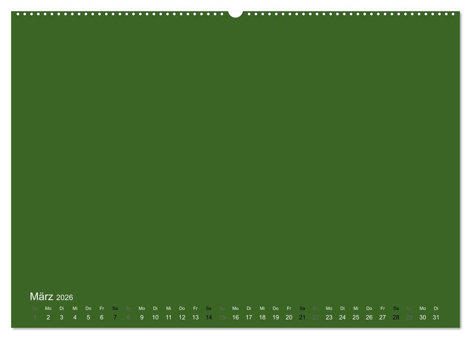 Bastelkalender - dunkel Grün (CALVENDO Wandkalender 2026)
