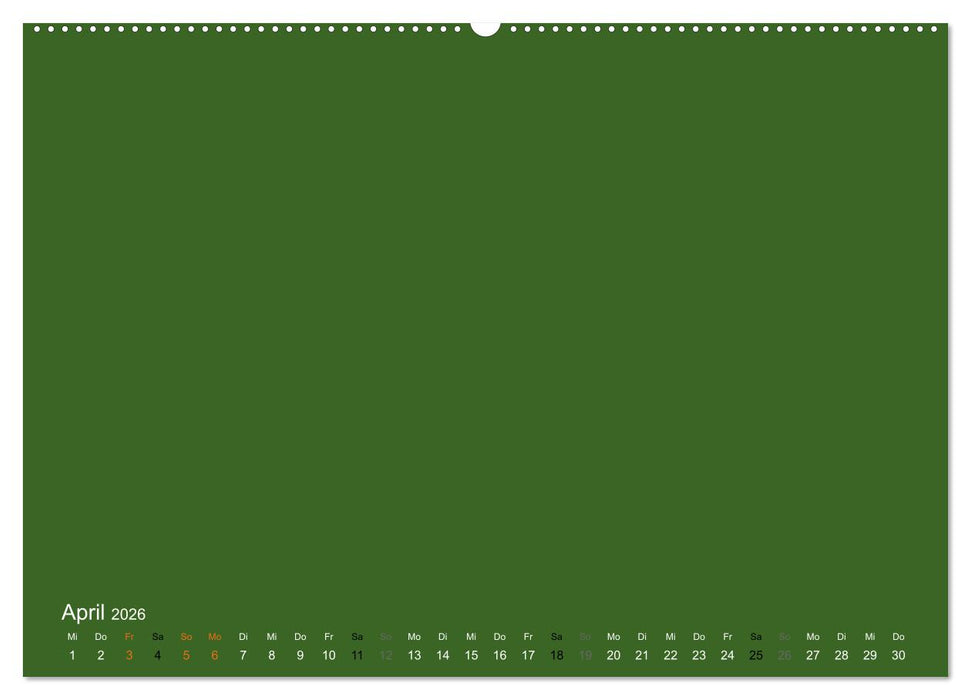Bastelkalender - dunkel Grün (CALVENDO Wandkalender 2026)