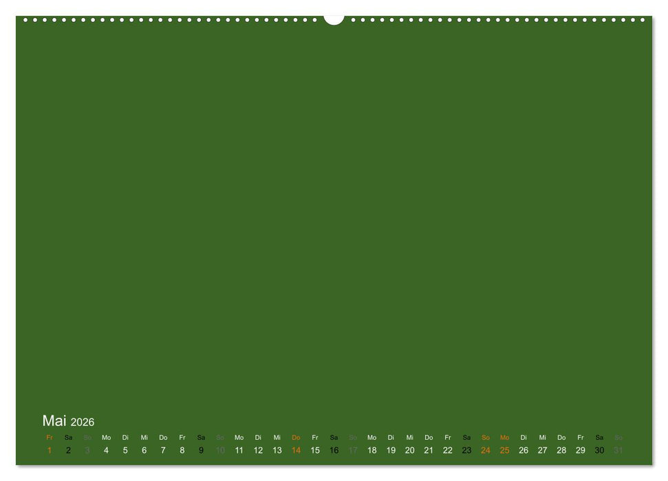 Bastelkalender - dunkel Grün (CALVENDO Wandkalender 2026)