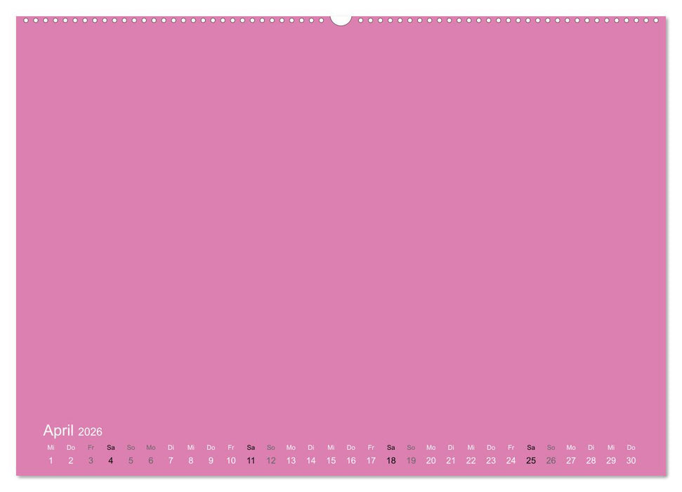 Bastelkalender - Pink (CALVENDO Wandkalender 2026)