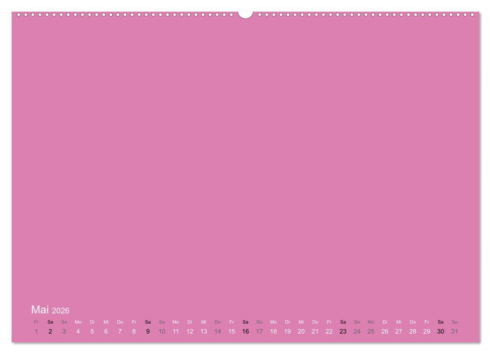 Bastelkalender - Pink (CALVENDO Wandkalender 2026)
