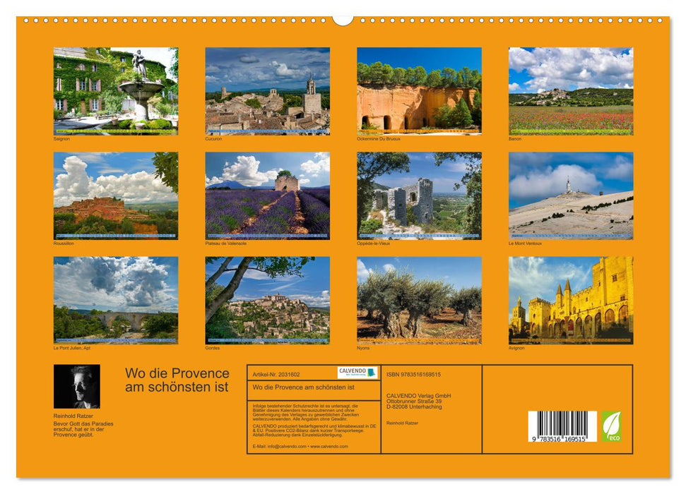 Wo die Provence am schönsten ist (CALVENDO Premium Wandkalender 2026)