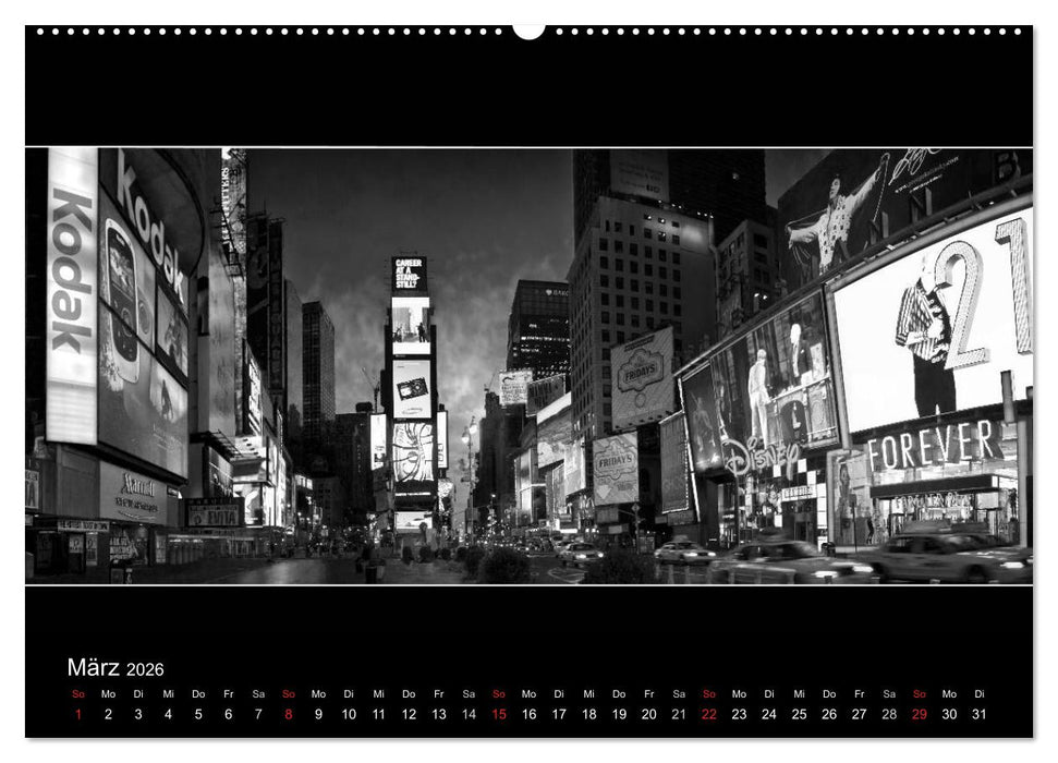 NEW YORK CITY Höhepunkte im Panoramaformat (CALVENDO Premium Wandkalender 2026)