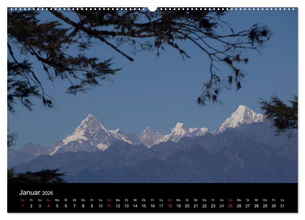 Bhutan 2026 - Land des Donnerdrachens (CALVENDO Premium Wandkalender 2026)