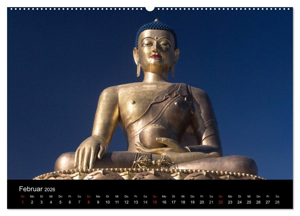 Bhutan 2026 - Land des Donnerdrachens (CALVENDO Premium Wandkalender 2026)