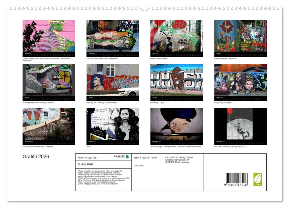 Grafitti 2026 (CALVENDO Premium Wandkalender 2026)