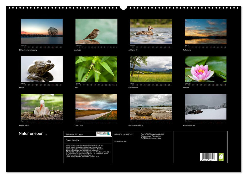 Natur erleben... (CALVENDO Wandkalender 2026)