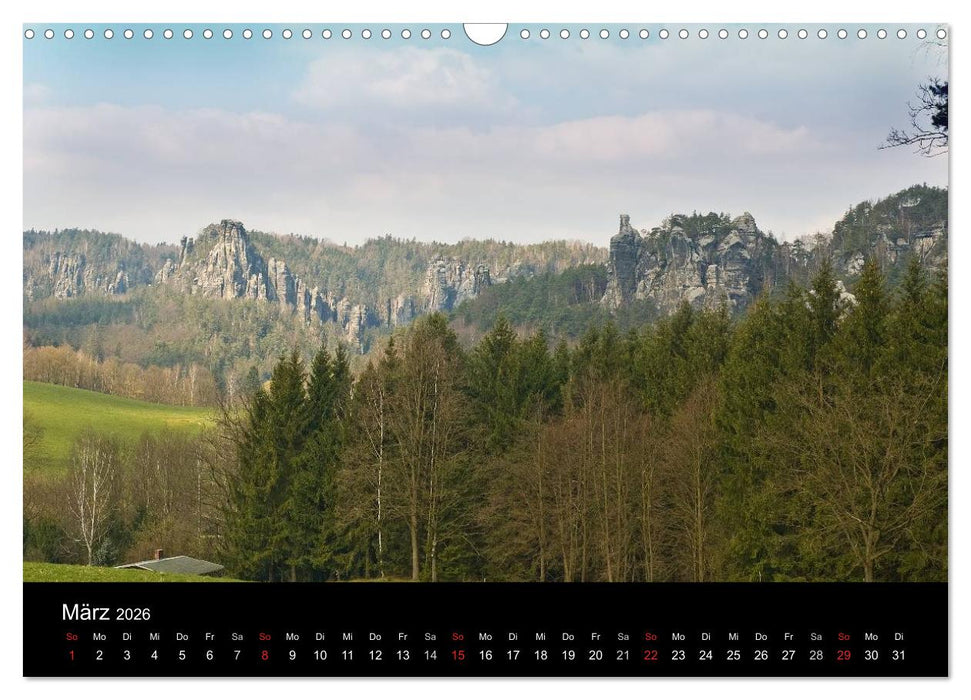Die sächsische Schweiz 2026 (CALVENDO Wandkalender 2026)