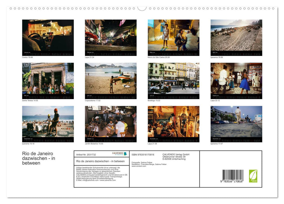 Rio de Janeiro dazwischen - in between (CALVENDO Premium Wandkalender 2026)