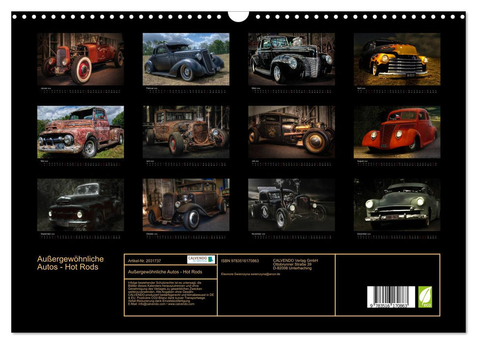 Außergewöhnliche Autos - Hot Rods (CALVENDO Wandkalender 2026)