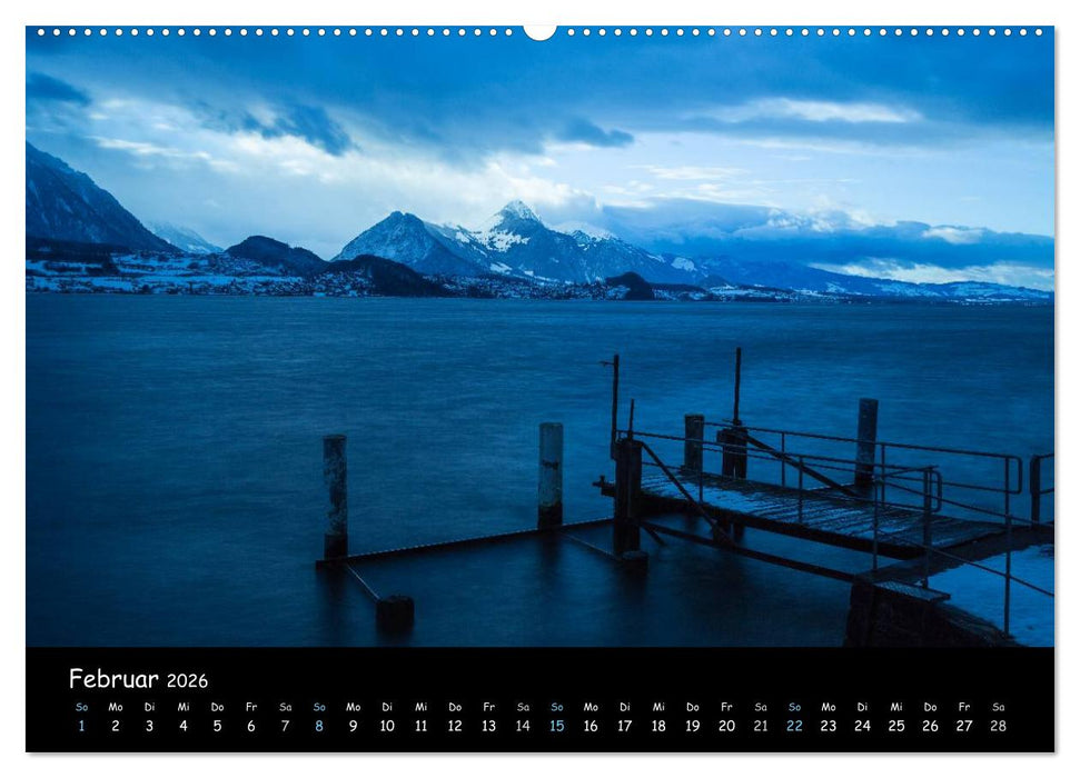 Stimmungsvolle Bilder vom Thunersee (CALVENDO Premium Wandkalender 2026)