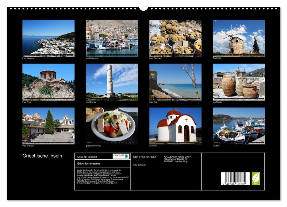 Griechische Inseln (CALVENDO Premium Wandkalender 2026)