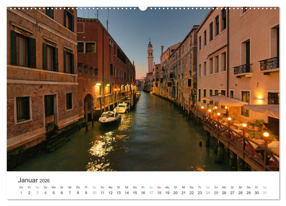 Das stille Venedig (CALVENDO Premium Wandkalender 2026)