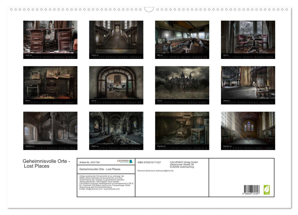 Geheimnisvolle Orte - Lost Places (CALVENDO Wandkalender 2026)
