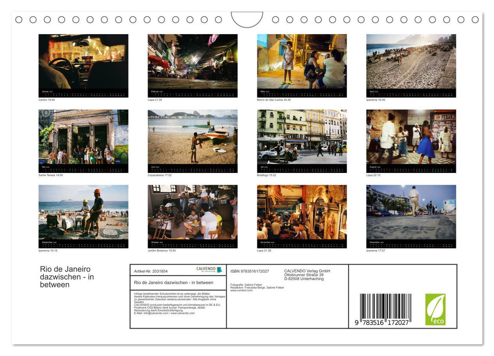 Rio de Janeiro dazwischen - in between (CALVENDO Wandkalender 2026)