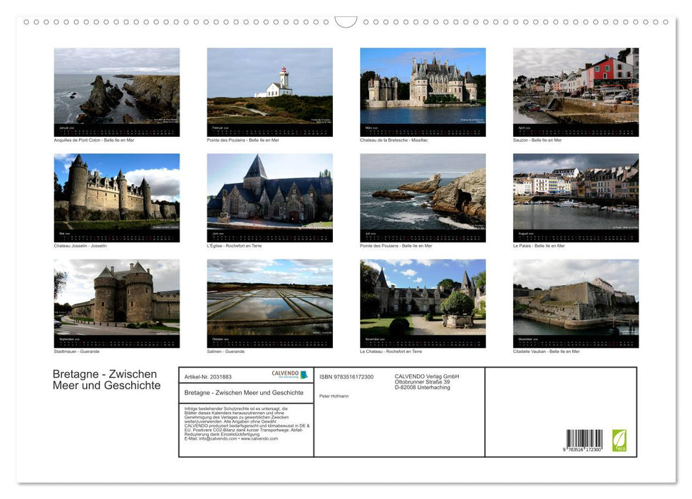 Bretagne - Zwischen Meer und Geschichte (CALVENDO Wandkalender 2026)