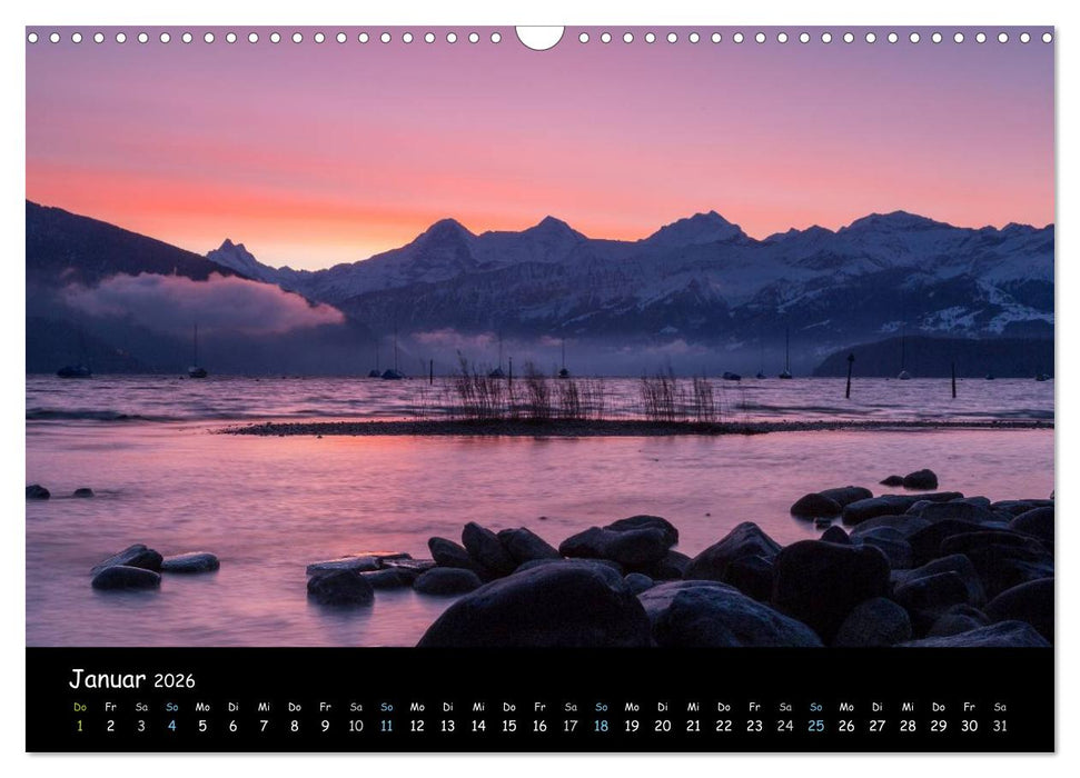 Stimmungsvolle Bilder vom Thunersee (CALVENDO Wandkalender 2026)