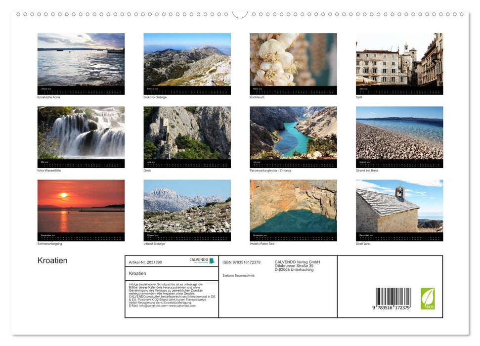 Kroatien (CALVENDO Premium Wandkalender 2026)