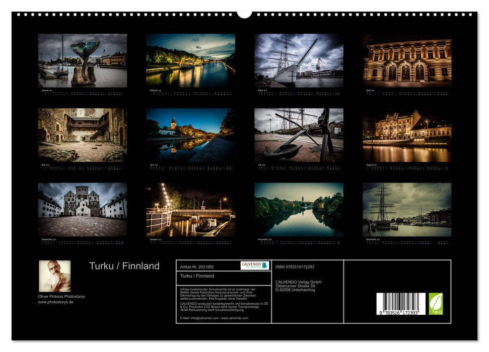 Turku / Finnland (CALVENDO Premium Wandkalender 2026)
