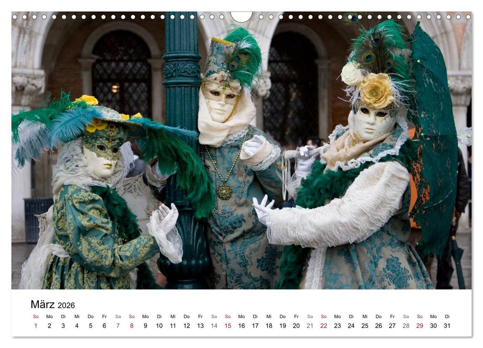 Carnevale di Venezia 2026 (CALVENDO Wandkalender 2026)