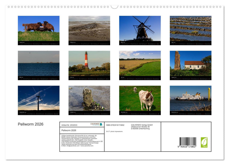 Pellworm 2026 (CALVENDO Premium Wandkalender 2026)