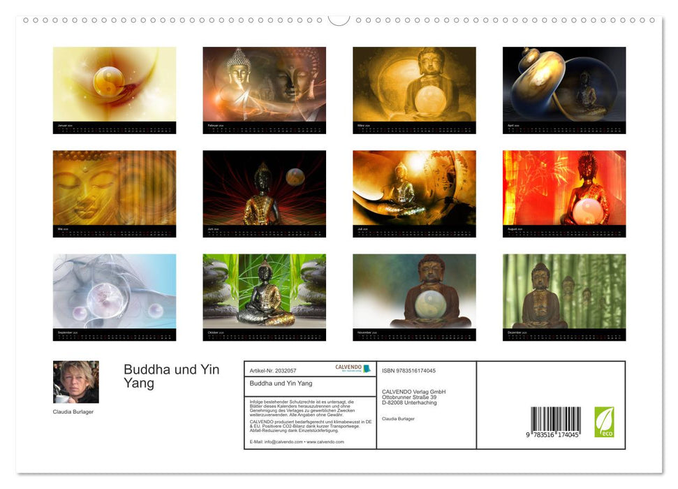 Buddha und Yin Yang (CALVENDO Premium Wandkalender 2026)